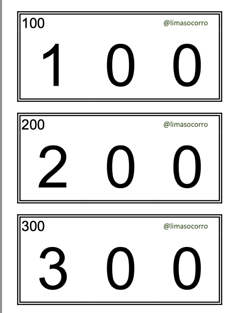 Atividades Centenas, Dezenas e Unidades