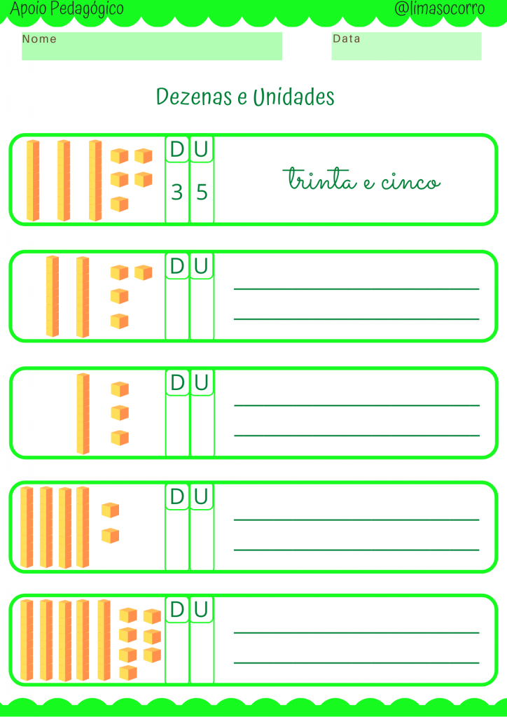 Atividades Centenas, Dezenas e Unidades