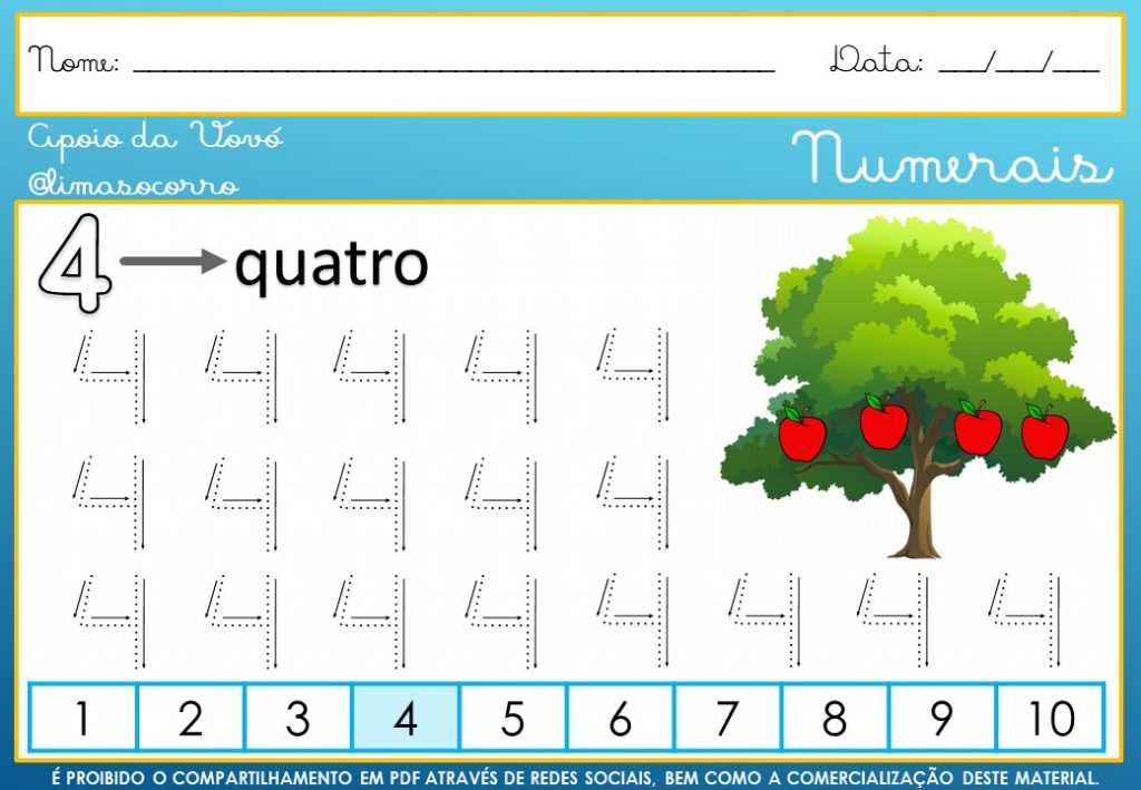 Caligrafia dos numerais