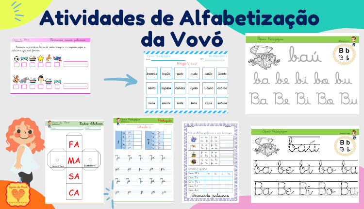 Apostilas, Jogos e Atividades de Alfabetização  Atividades de  alfabetização, Atividades com o alfabeto, Atividades educativas