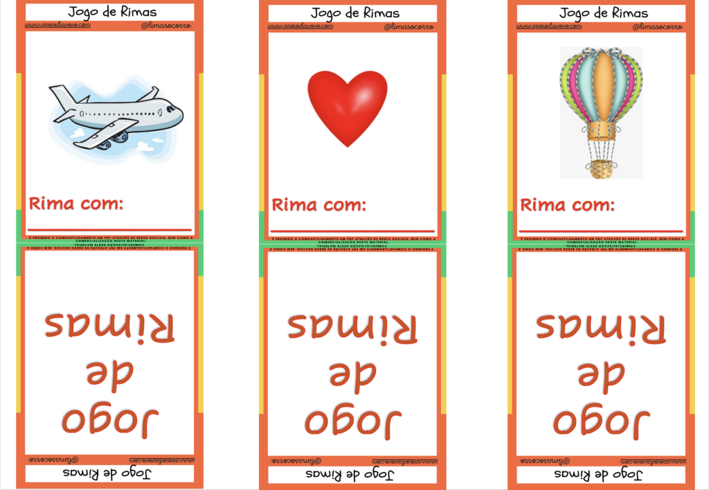Atividade com rimas