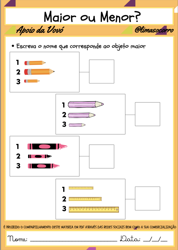 Atividades para Educação Infantil