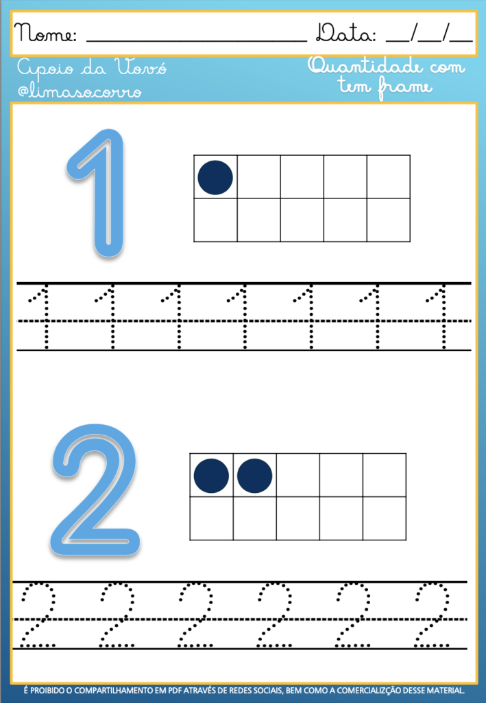 Atividades com numerais