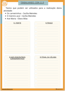 Atividade de Ortografia R, S e X