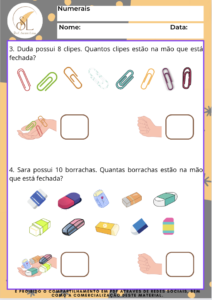 Trabalhando contagem com os pequenos