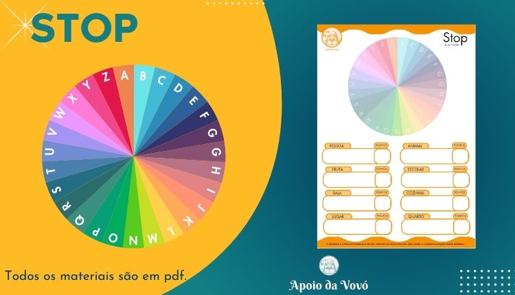 Atividades lúdicas Português - Stop