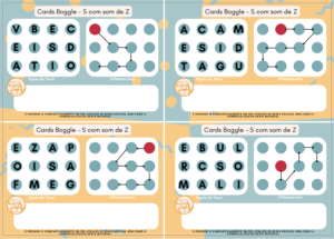 Cards Boggle S com som de Z