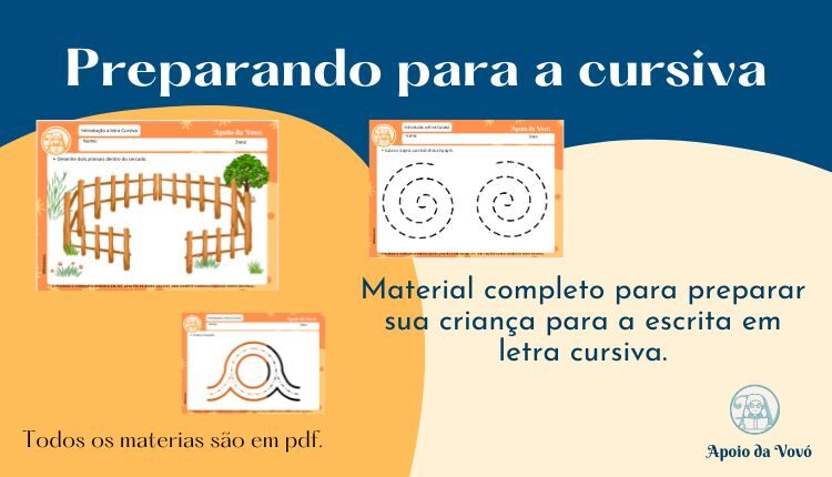 Preparando para a cursiva